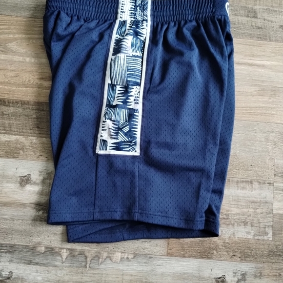 Large Mitchell & Ness Georgetown Hoyas Navy Swingman Basketball Shorts Mens - Picture 5 of 5